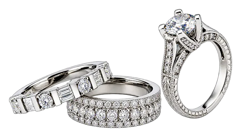 Ringe aus Weißgold mit Diamanten
