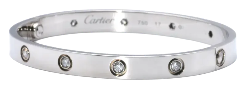 Cartier-Armreif mit eingelassenen Steinen